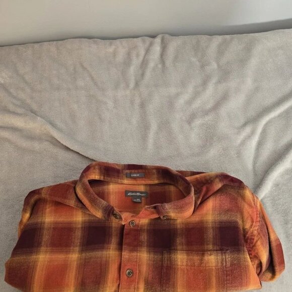 Eddie Bauer Classic Fit Flannel Shirt Mens 3XL Plaid Button Front Long Sleeve454 - Picture 7 of 7